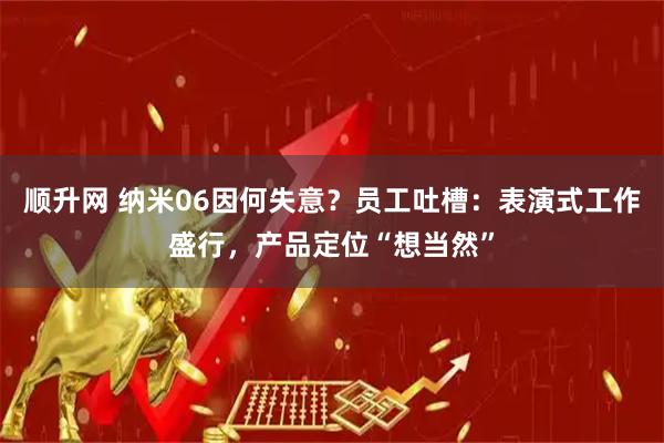 顺升网 纳米06因何失意？员工吐槽：表演式工作盛行，产品定位“想当然”